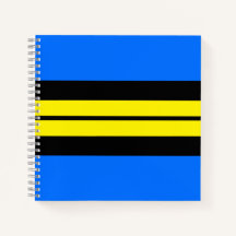 Dicke Royal Blue Bright Yellow Black Racing Stripe