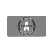 Dicke Rücksendeadresse usw.| Grau Adressaufkleber (Vorne)