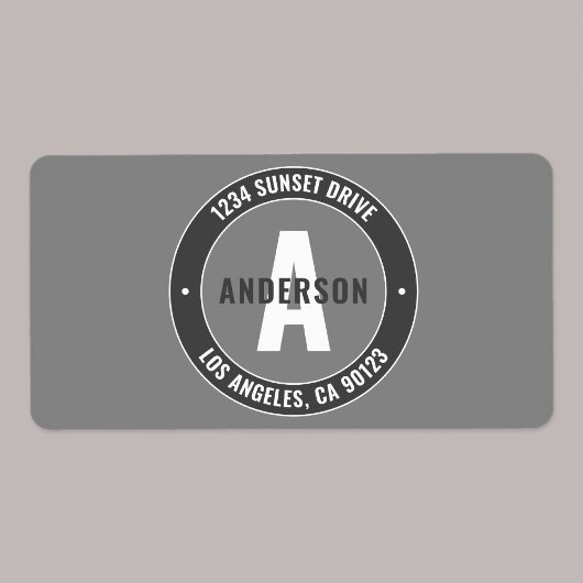 Dicke Rücksendeadresse usw.| Grau Adressaufkleber