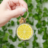 Dicke Scheibe Lemon Yellow Schlüsselanhänger (Hand)