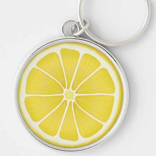 Dicke Scheibe Lemon Yellow Schlüsselanhänger (Vorne)