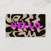 Dicke Schriftart Groovy Black Pink Kraft Visitenkarte (Vorderseite)