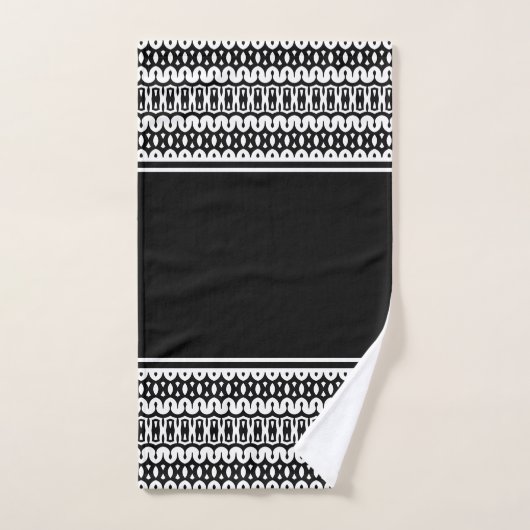 Dicke, schwarz und weiß Abstrakt gestrichelte Must Badhandtuch Set (Handtuch)