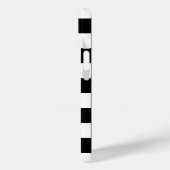 Dicke, schwarz und weiß mit Monogramm Case-Mate iPhone Hülle (Rückseite / Links)