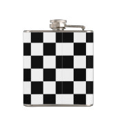 Dicke, schwarz und weiß mit Monogramm Flachmann (Rückseite)