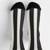 Dicke, schwarz und weiß, vertikale Streifen Socken (Oben)