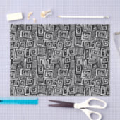 Dicke Schwarz/Weiß Abstrakt Gemustert Seidenpapier (Handwerk)