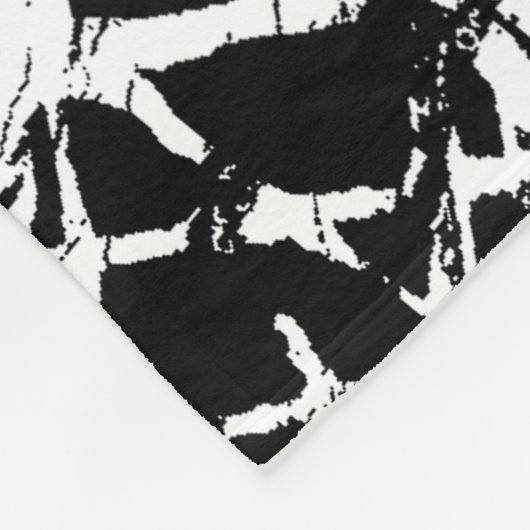 Dicke schwarz-weiß blaue Augen Tiger Fleecedecke (Ecke)