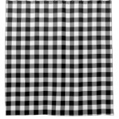 Dicke Schwarz-Weiß-Gingham-Muster Duschvorhang (Vorderseite)