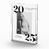 Dicke Schwarz-Weiß-Klasse des Abschlusses 2025 Fotoblock (Rechts)