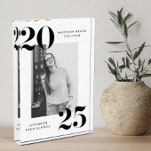 Dicke Schwarz-Weiß-Klasse des Abschlusses 2025 Fotoblock