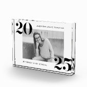 Dicke Schwarz-Weiß-Klasse des Abschlusses 2025 Fotoblock (Rechts)