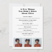 Dicke Schwarz-Weiß-Moderne 4 Foto Abschluss Einladung (Rückseite)