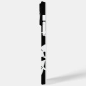 Dicke Schwarz-Weiß-Musik-Abdeckung Case-Mate iPhone Hülle (Rückseite / Links)