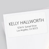 Dicke Schwarz-Weiß-Rücksendeadresse Adressaufkleber