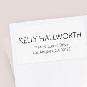 Dicke Schwarz-Weiß-Rücksendeadresse Adressaufkleber