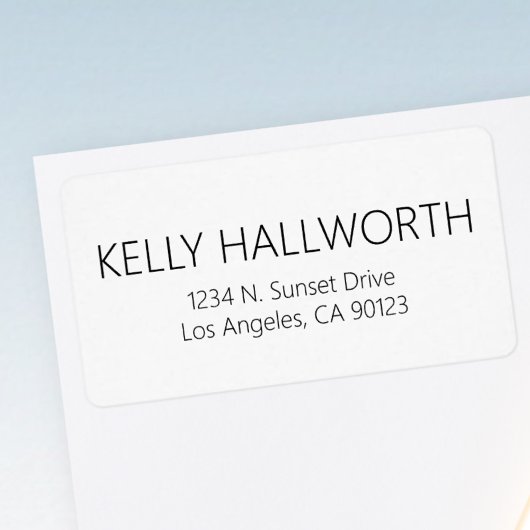 Dicke Schwarz-Weiß-Rücksendeadresse Adressaufkleber