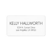 Dicke Schwarz-Weiß-Rücksendeadresse Adressaufkleber (Vorne)