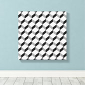 Dicke Schwarz-weiße, graue optische Illusion Grafi Leinwanddruck (Insitu (Holzboden))