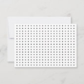 Dicke schwarz-weiße Typografie Hochzeit RSVP Karte (Rückseite)