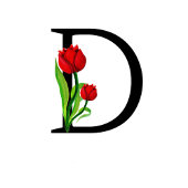 Dicke schwarze Buchstaben "D" Tragetaschen Mit Langen Trägern