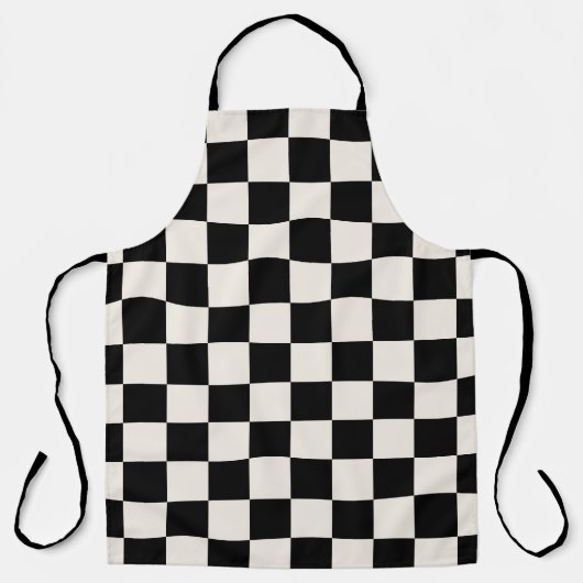 Dicke schwarze Creme Prüfmuster Schürze (Vorderseite)