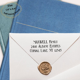 Dicke schwarze Elegantypografie Monogramm Permastempel