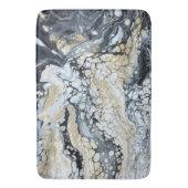 Dicke schwarze Gold und weiße große Bathmatte Badematte (Vorderseite Vertikal)