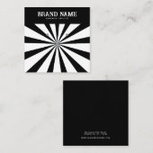 Dicke Schwarze Sun Moderne Ohrringe Display Card Quadratische Visitenkarte (Vorne/Hinten)