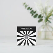 Dicke Schwarze Sun Moderne Ohrringe Display Card Quadratische Visitenkarte (Stehend Vorderseite)