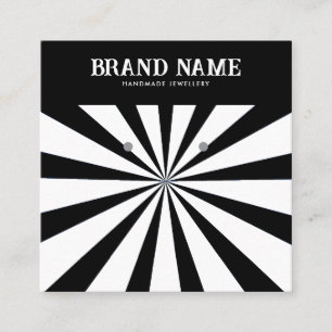 Dicke Schwarze Sun Moderne Ohrringe Display Card Quadratische Visitenkarte