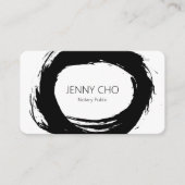 Dicke schwarze Tinte Farbring Notary Modern Einfac Visitenkarte (Vorderseite)