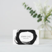 Dicke schwarze Tinte Farbring Notary Modern Einfac Visitenkarte (Stehend Vorderseite)