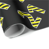 Dicke, schwarze und gelbe Streifen 21 Event-# (Geb Geschenkpapier (Rolleneckpunkt)