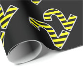 Dicke, schwarze und gelbe Streifen 22 Event-# (Geb Geschenkpapier (Rolleneckpunkt)