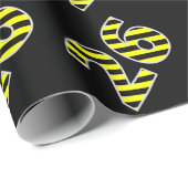 Dicke, schwarze und gelbe Streifen 26 Event-# (Geb Geschenkpapier (Rolleneckpunkt)