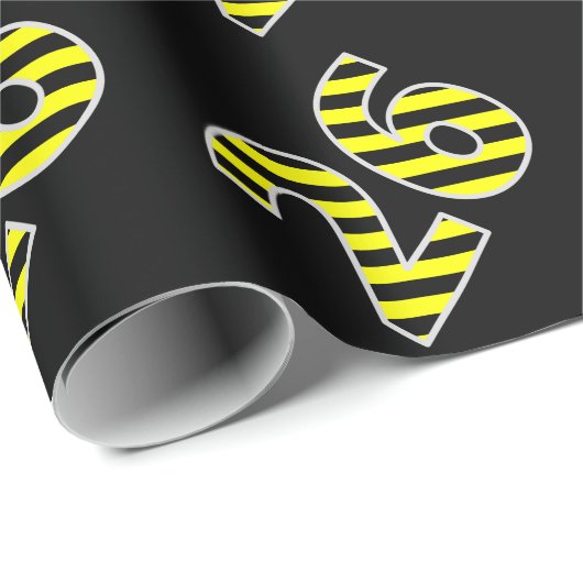 Dicke, schwarze und gelbe Streifen 26 Event-# (Geb Geschenkpapier (Rolleneckpunkt)