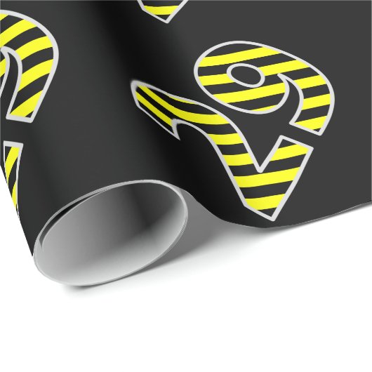 Dicke, schwarze und gelbe Streifen 29 Event-# (Geb Geschenkpapier (Rolleneckpunkt)