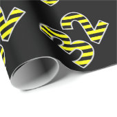 Dicke, schwarze und gelbe Streifen 32 Event-# (Geb Geschenkpapier (Rolleneckpunkt)