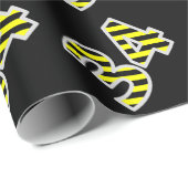 Dicke, schwarze und gelbe Streifen 34 Event-# (Geb Geschenkpapier (Rolleneckpunkt)