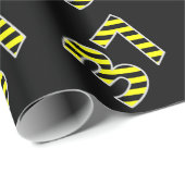 Dicke, schwarze und gelbe Streifen 37 Event-# (Geb Geschenkpapier (Rolleneckpunkt)