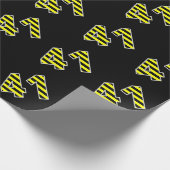 Dicke, schwarze und gelbe Streifen 41 Event-# (Geb Geschenkpapier (Ecke)