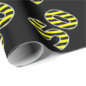 Dicke, schwarze und gelbe Streifen 50 Event-# (Geb Geschenkpapier (Rolleneckpunkt)
