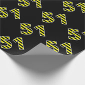 Dicke, schwarze und gelbe Streifen 51 Event-# (Geb Geschenkpapier (Ecke)