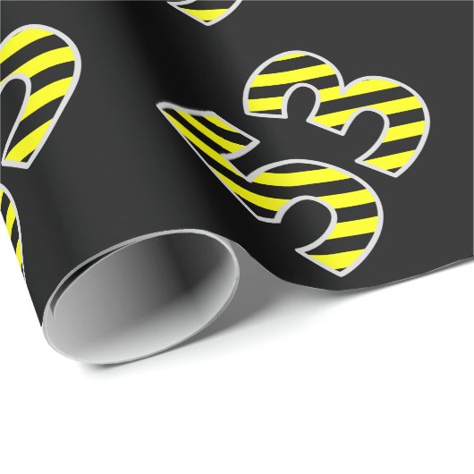 Dicke, schwarze und gelbe Streifen 53 Event-# (Geb Geschenkpapier (Rolleneckpunkt)