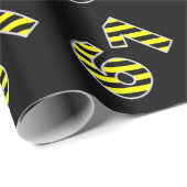 Dicke, schwarze und gelbe Streifen 61 Event-# (Geb Geschenkpapier (Rolleneckpunkt)