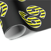Dicke, schwarze und gelbe Streifen 69 Event-# (Geb Geschenkpapier (Rolleneckpunkt)