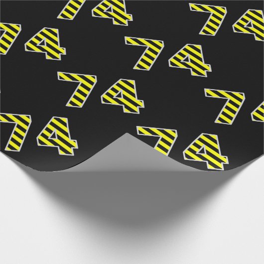Dicke, schwarze und gelbe Streifen 74 Event-# (Geb Geschenkpapier (Ecke)