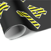 Dicke, schwarze und gelbe Streifen 74 Event-# (Geb Geschenkpapier (Rolleneckpunkt)