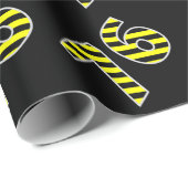 Dicke, schwarze und gelbe Streifen 76 Event-# (Geb Geschenkpapier (Rolleneckpunkt)